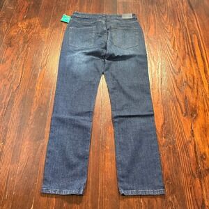 Fair Harbor Driftwood Jeans Mens 30x32 Blue Dark Wash Stretch Faded Whiskers